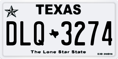TX license plate DLQ3274