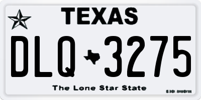 TX license plate DLQ3275