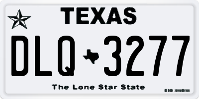 TX license plate DLQ3277