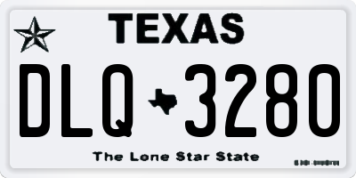 TX license plate DLQ3280
