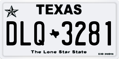 TX license plate DLQ3281