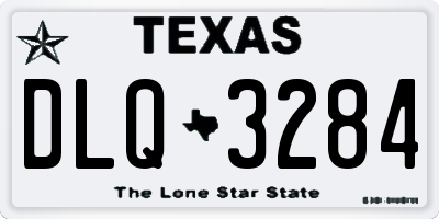 TX license plate DLQ3284