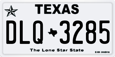 TX license plate DLQ3285