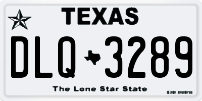 TX license plate DLQ3289