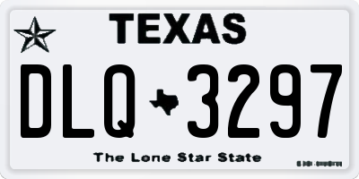 TX license plate DLQ3297