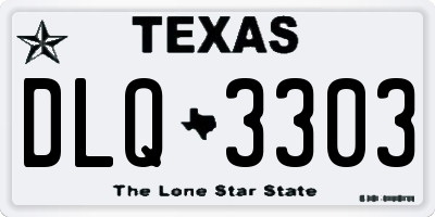 TX license plate DLQ3303