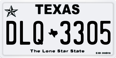 TX license plate DLQ3305