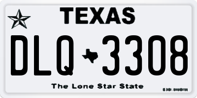 TX license plate DLQ3308