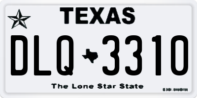 TX license plate DLQ3310
