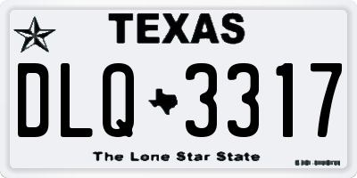 TX license plate DLQ3317