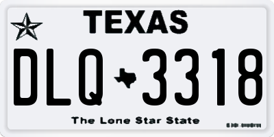 TX license plate DLQ3318