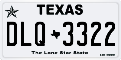 TX license plate DLQ3322