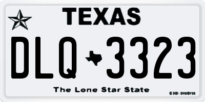 TX license plate DLQ3323