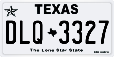 TX license plate DLQ3327