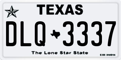 TX license plate DLQ3337