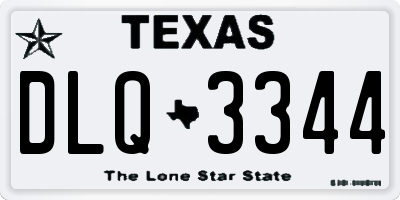 TX license plate DLQ3344