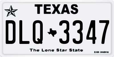 TX license plate DLQ3347