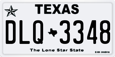 TX license plate DLQ3348
