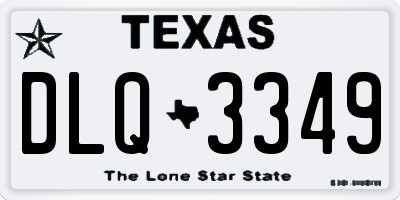TX license plate DLQ3349