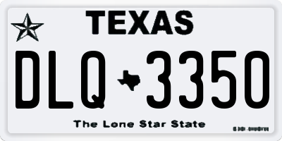TX license plate DLQ3350