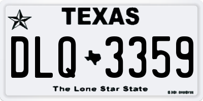 TX license plate DLQ3359