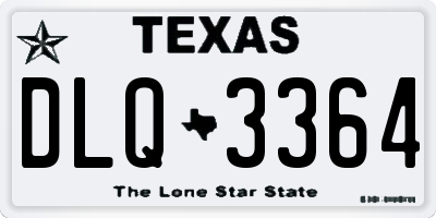 TX license plate DLQ3364