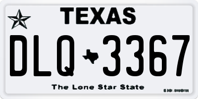 TX license plate DLQ3367
