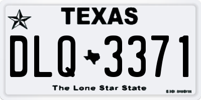 TX license plate DLQ3371