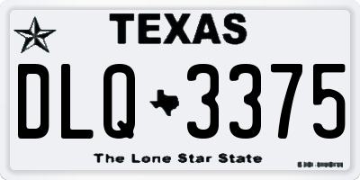 TX license plate DLQ3375