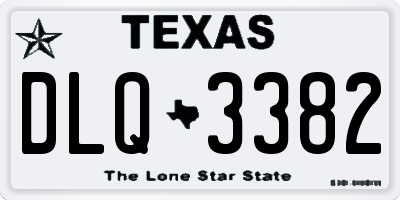 TX license plate DLQ3382