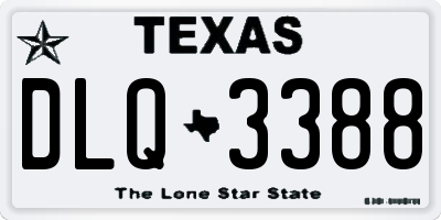 TX license plate DLQ3388
