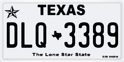 TX license plate DLQ3389