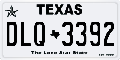 TX license plate DLQ3392