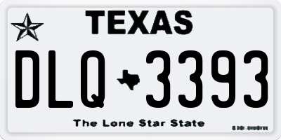 TX license plate DLQ3393