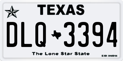 TX license plate DLQ3394