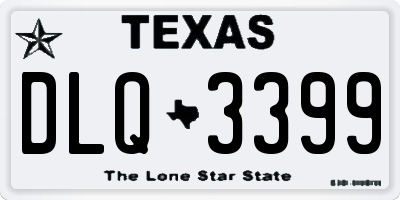 TX license plate DLQ3399