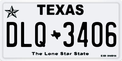 TX license plate DLQ3406