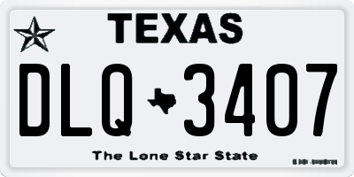 TX license plate DLQ3407