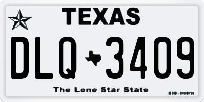 TX license plate DLQ3409