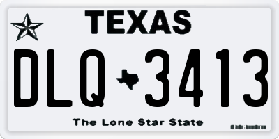 TX license plate DLQ3413