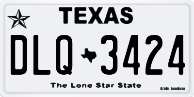 TX license plate DLQ3424