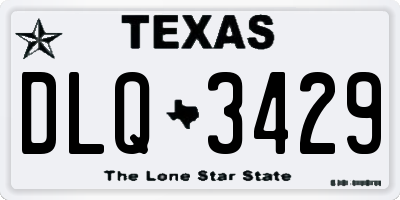 TX license plate DLQ3429