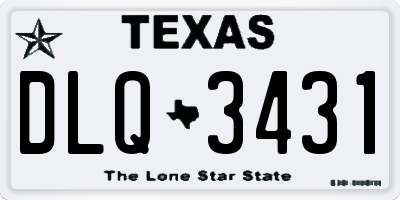 TX license plate DLQ3431