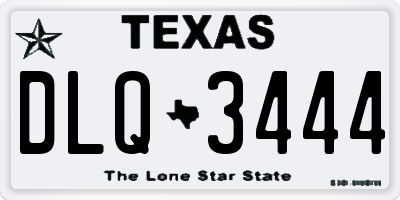 TX license plate DLQ3444