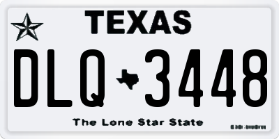 TX license plate DLQ3448