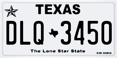 TX license plate DLQ3450