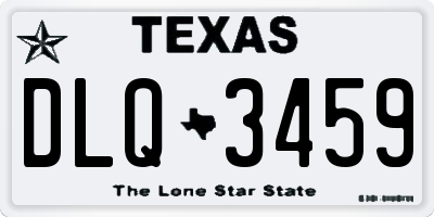 TX license plate DLQ3459