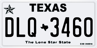 TX license plate DLQ3460