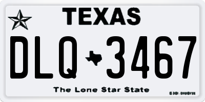 TX license plate DLQ3467