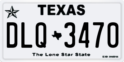 TX license plate DLQ3470